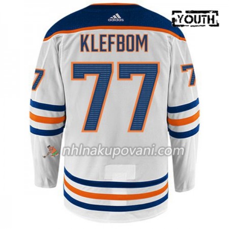 Edmonton Oilers Dresy OSCAR KLEFBOM 77 Adidas Bílá Authentic - Dětské
